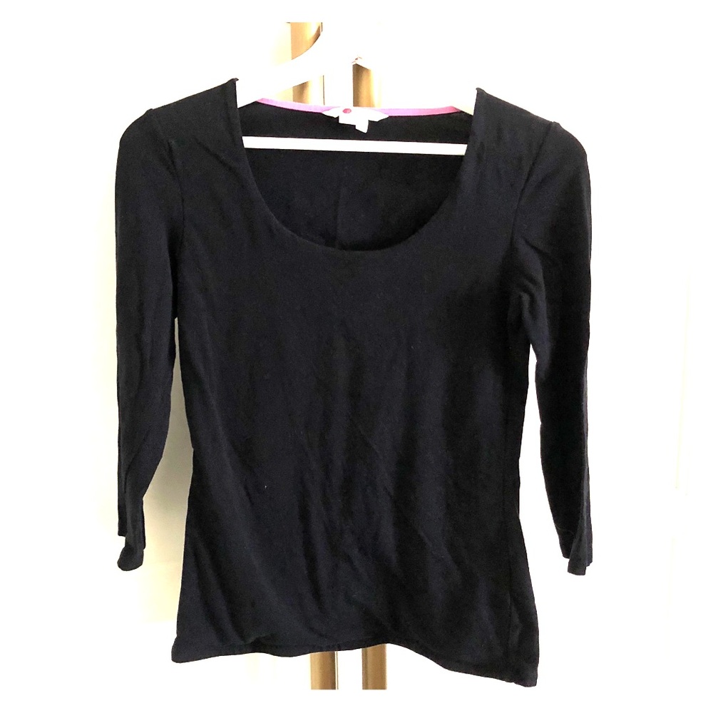 Black Boden Tee (3/4 sleeve)